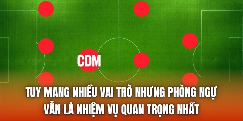 Tuy mang nhiều vai trò nhưng phòng ngự vẫn là nhiệm vụ quan trọng nhất